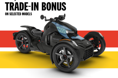 £1,315 Trade-In bonus on selected Can-Am models