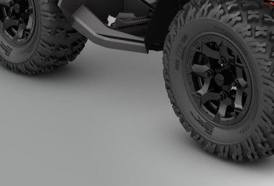 VERSATILE TIRES ON RUGGED WHEELS