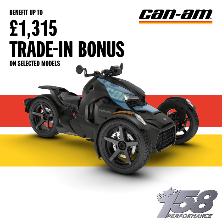 £1,315 Trade-In bonus on selected Can-Am models